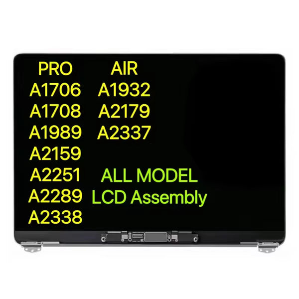 New for Macbook Retina 13" A1932 A2179 A2337 A1706 A1708 A1989 A2159 A2251 A2289 A2338 Laptop LCD Screen Display Assembly